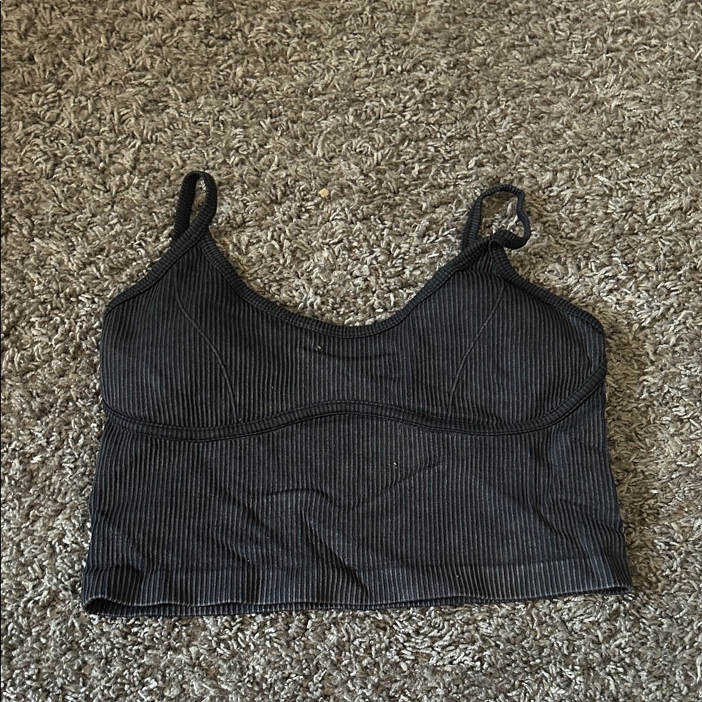 No Boundaries Black Ribbed Top